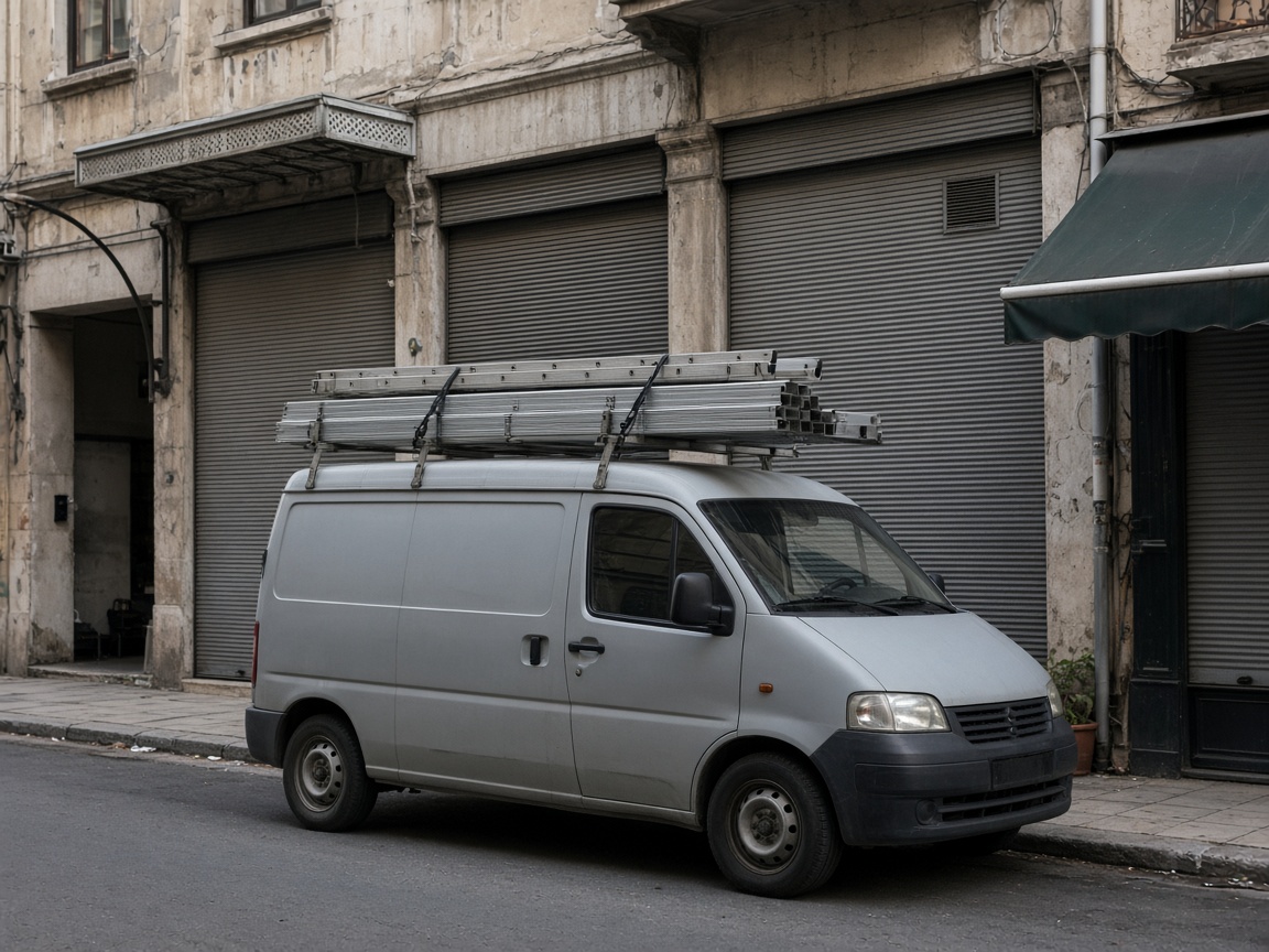 İzmir Kepenkçi Sağlam Kepenk lama yüklü kamyoneti